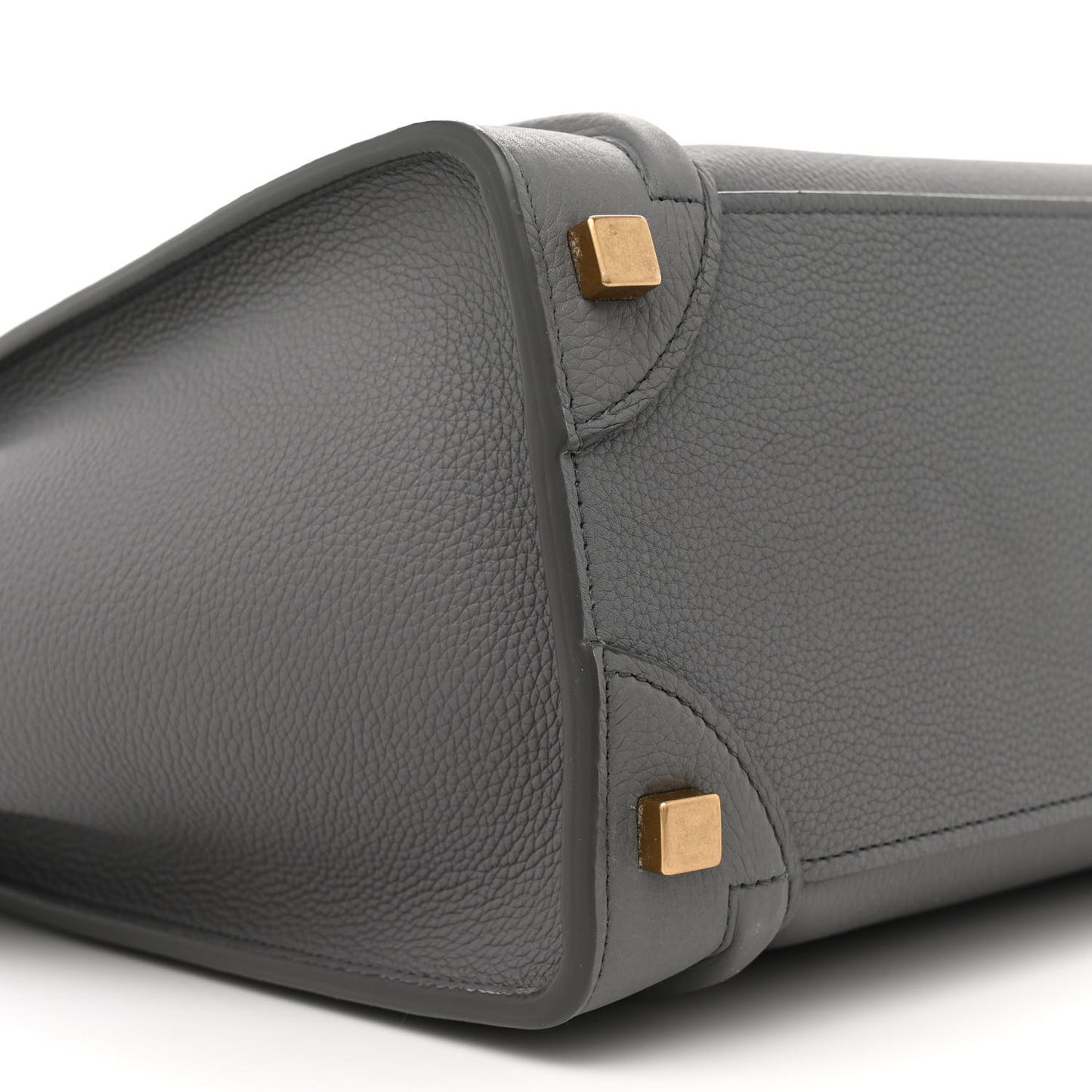 Baby Drummed Calfskin Micro Luggage Kohl