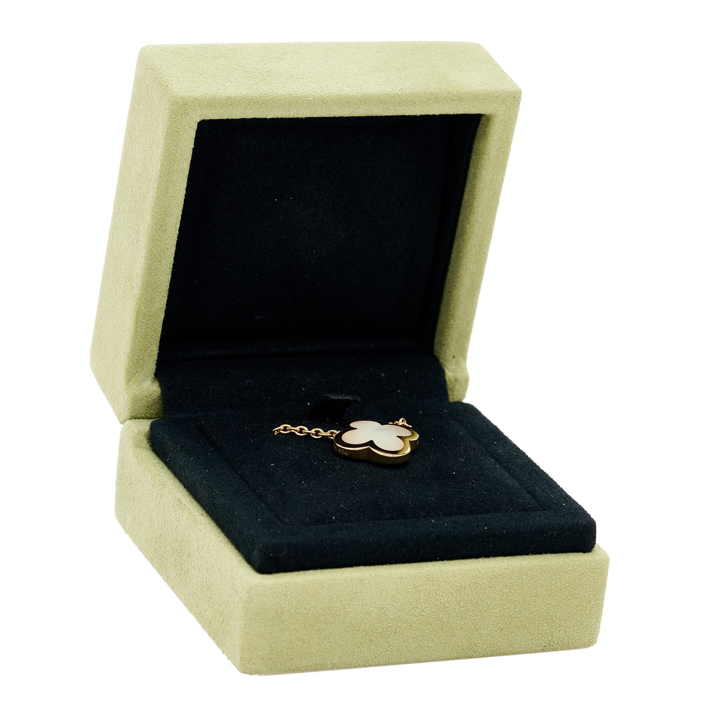 18K Yellow Gold Mother of Pearl Pure Alhambra Pendant Necklace