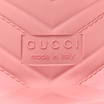 Gucci Rubber Gucci Logo Womens Platform 20/60mm Slide Sandals 40 Wild Rose 7 of 9
