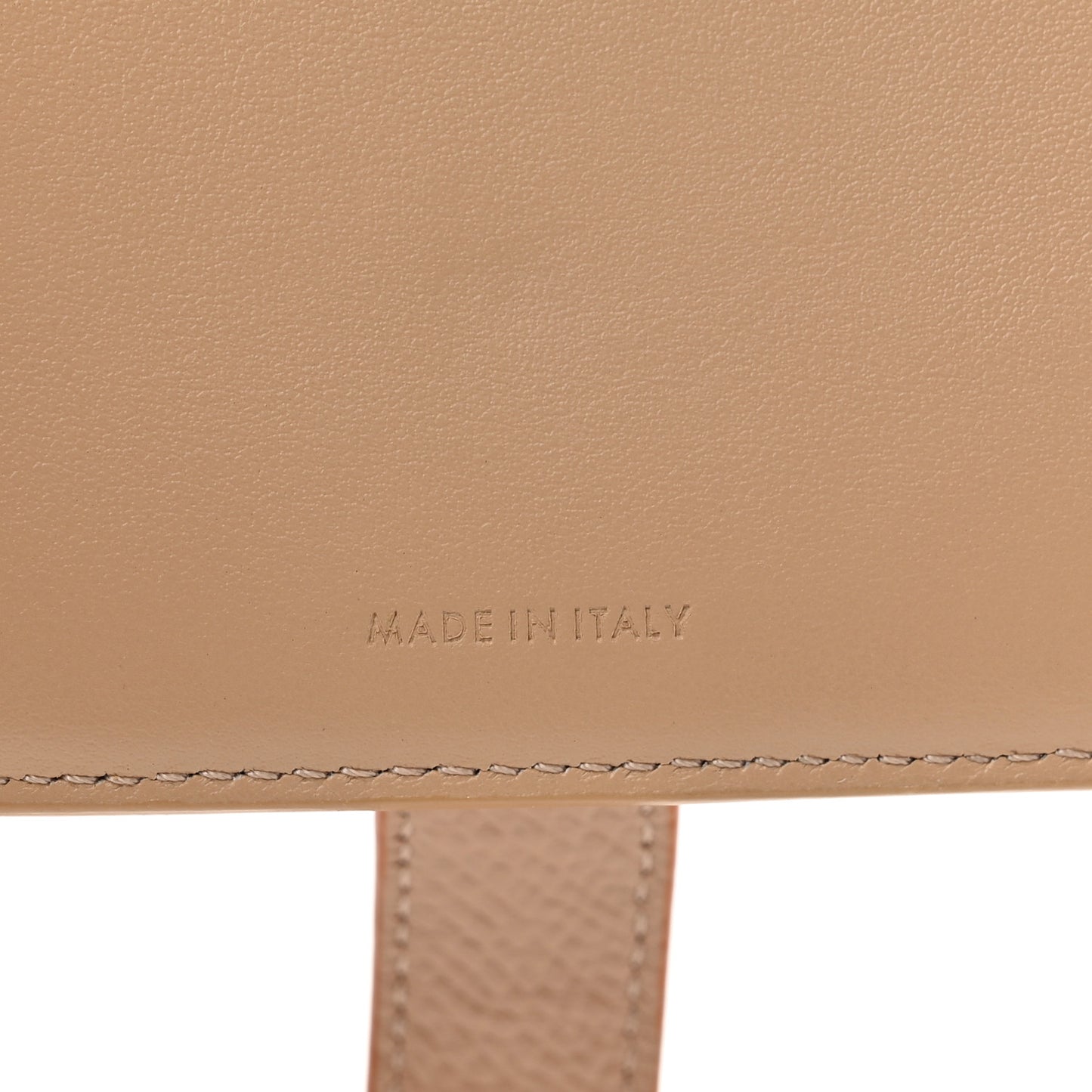 Grained Calfskin Medium Multifunction Strap Wallet Shell Pop Orange