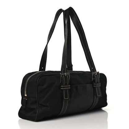 Prada Tessuto Nylon Soft Calf Tote Black 2 of 9