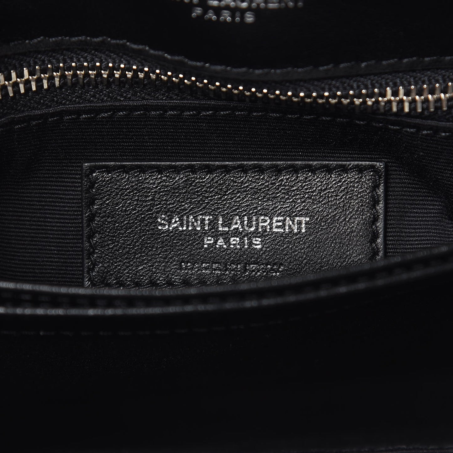 Calfskin Y Quilted Monogram Toy Loulou Crossbody Bag Black