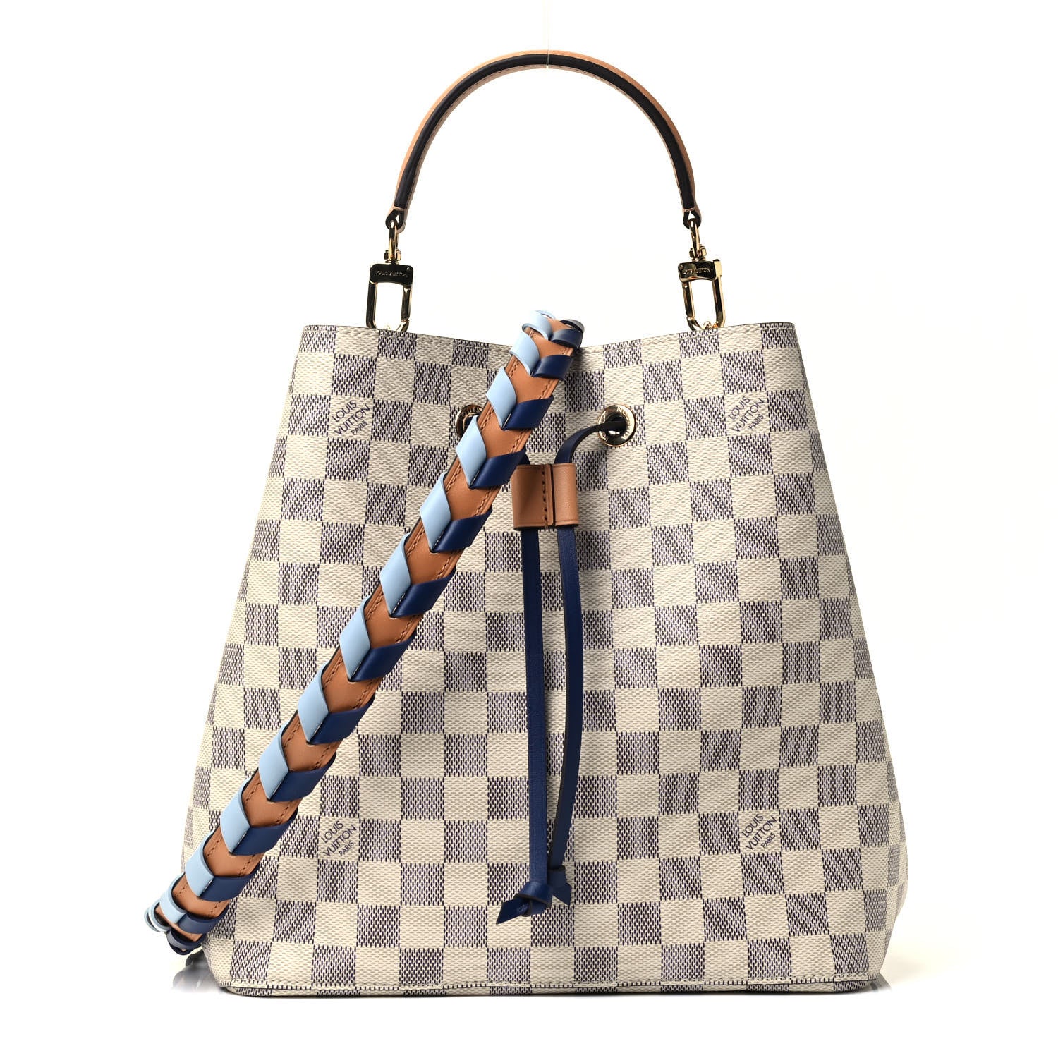 Louis Vuitton Damier Azur Braided Neonoe MM Blue 1 of 4