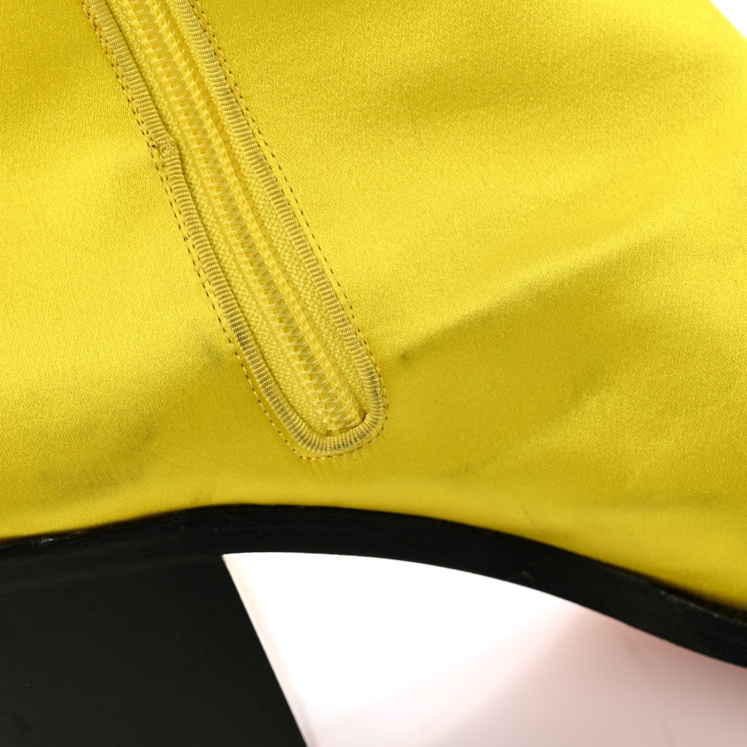 Christian Louboutin Satin Morgan Fleur 70 Over The Knee Boots 42 Yellow 12 of 12