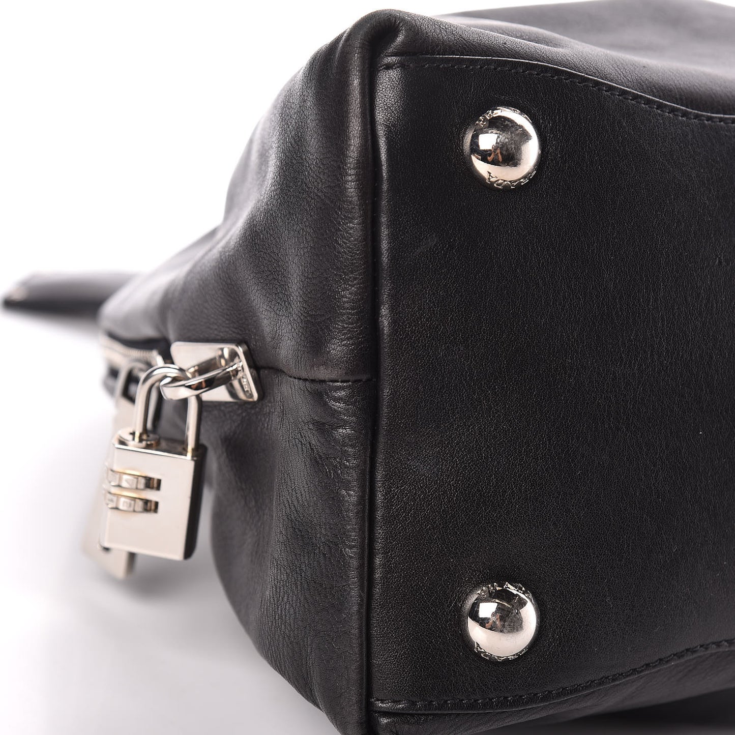 Soft Calfskin Dome Sachel Black