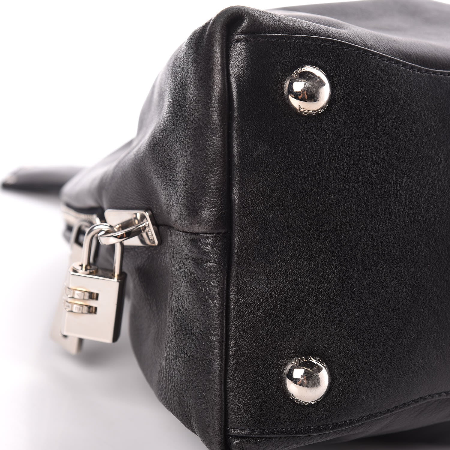 Prada Soft Calfskin Dome Sachel Black 12 of 15