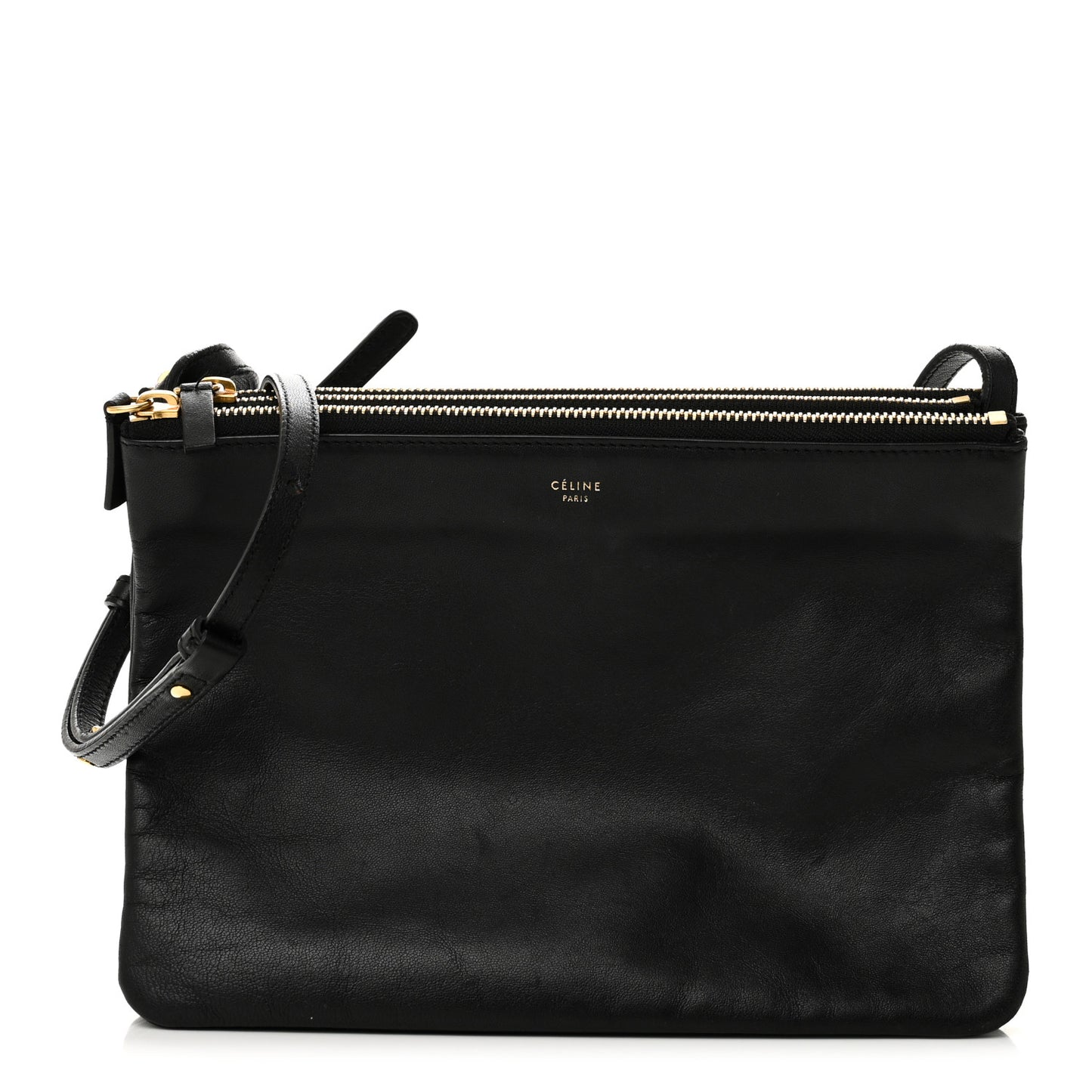 Lambskin Large Trio Crossbody Bag Black