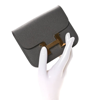 Hermes Epsom Constance Slim Wallet Gris Meyer 2 of 12