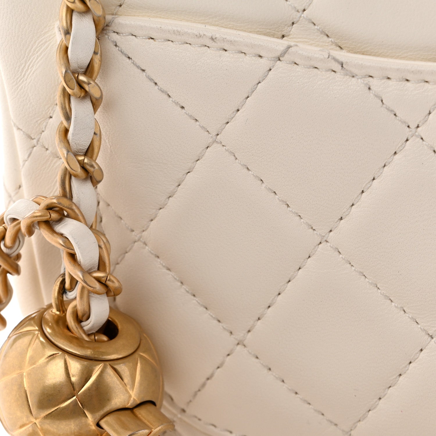 Chanel Lambskin Quilted Mini Pearl Crush Flap White 13 of 13