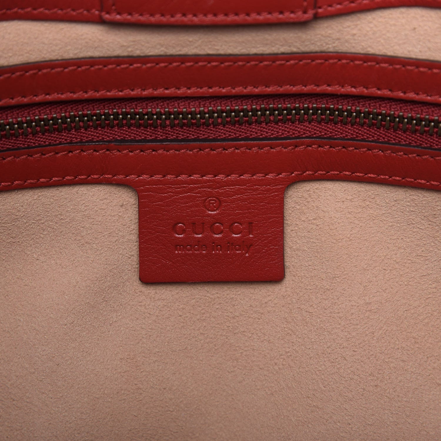 Gucci Calfskin Matelasse Medium GG Marmont Shoulder Tote Bag Hibiscus Red 9 of 10