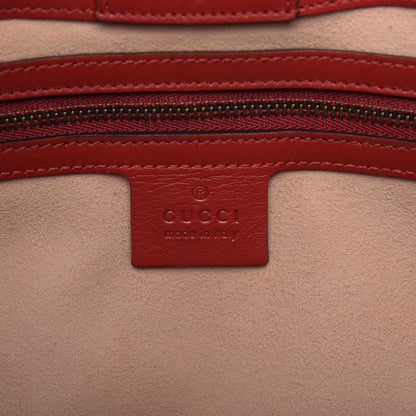 Gucci Calfskin Matelasse Medium GG Marmont Shoulder Tote Bag Hibiscus Red 9 of 10