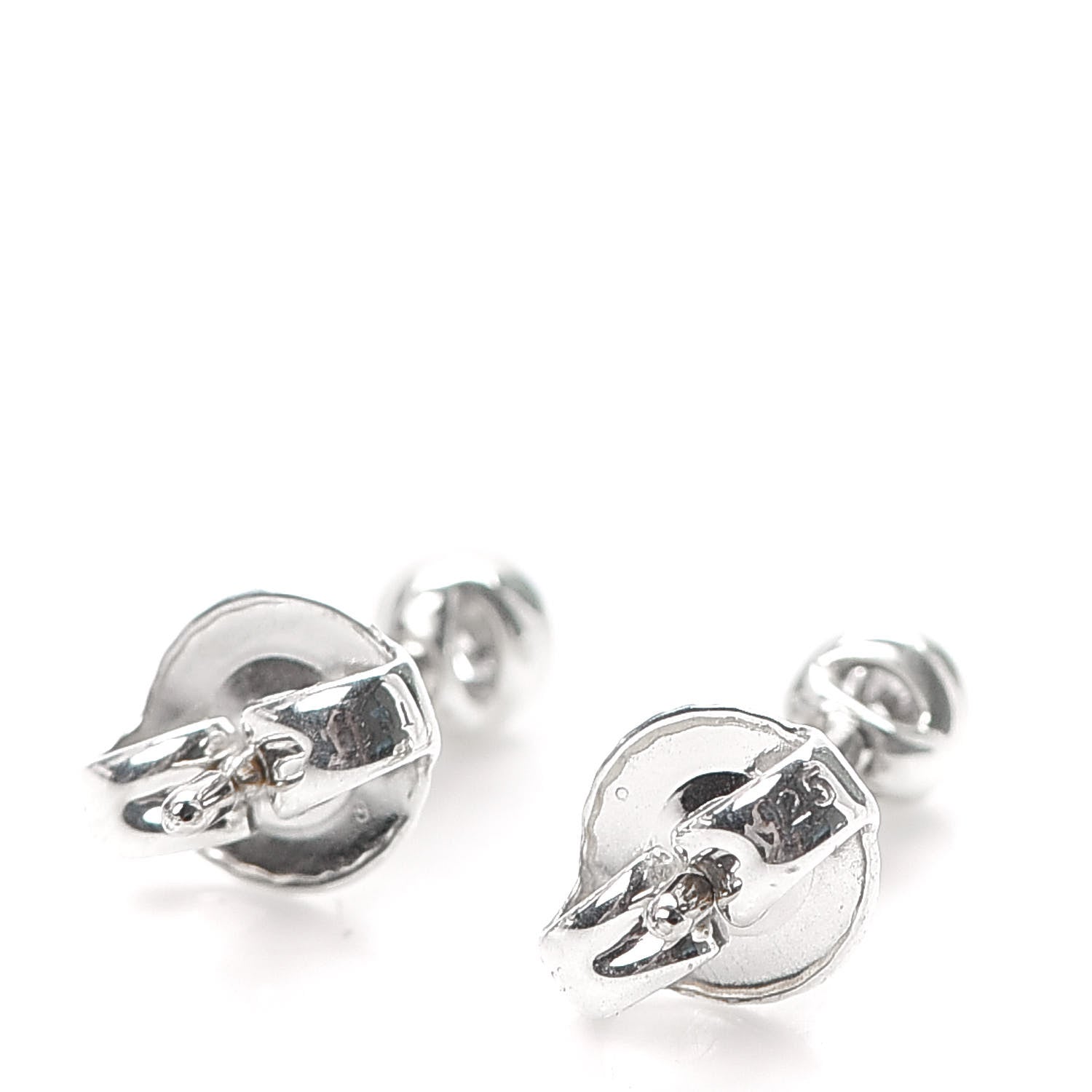Tiffany Sterling Silver Diamond .10ctw Elsa Peretti Diamonds By The Yard Earrings 3 of 5