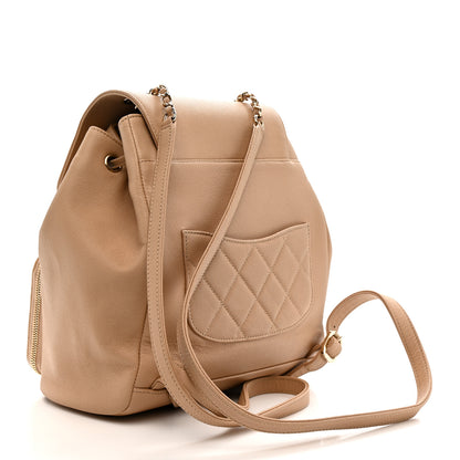Chanel Caviar Quilted Business Affinity Backpack Beige 3 of 11