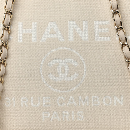 Chanel Mixed Fibers Medium Deauville Tote White 9 of 12