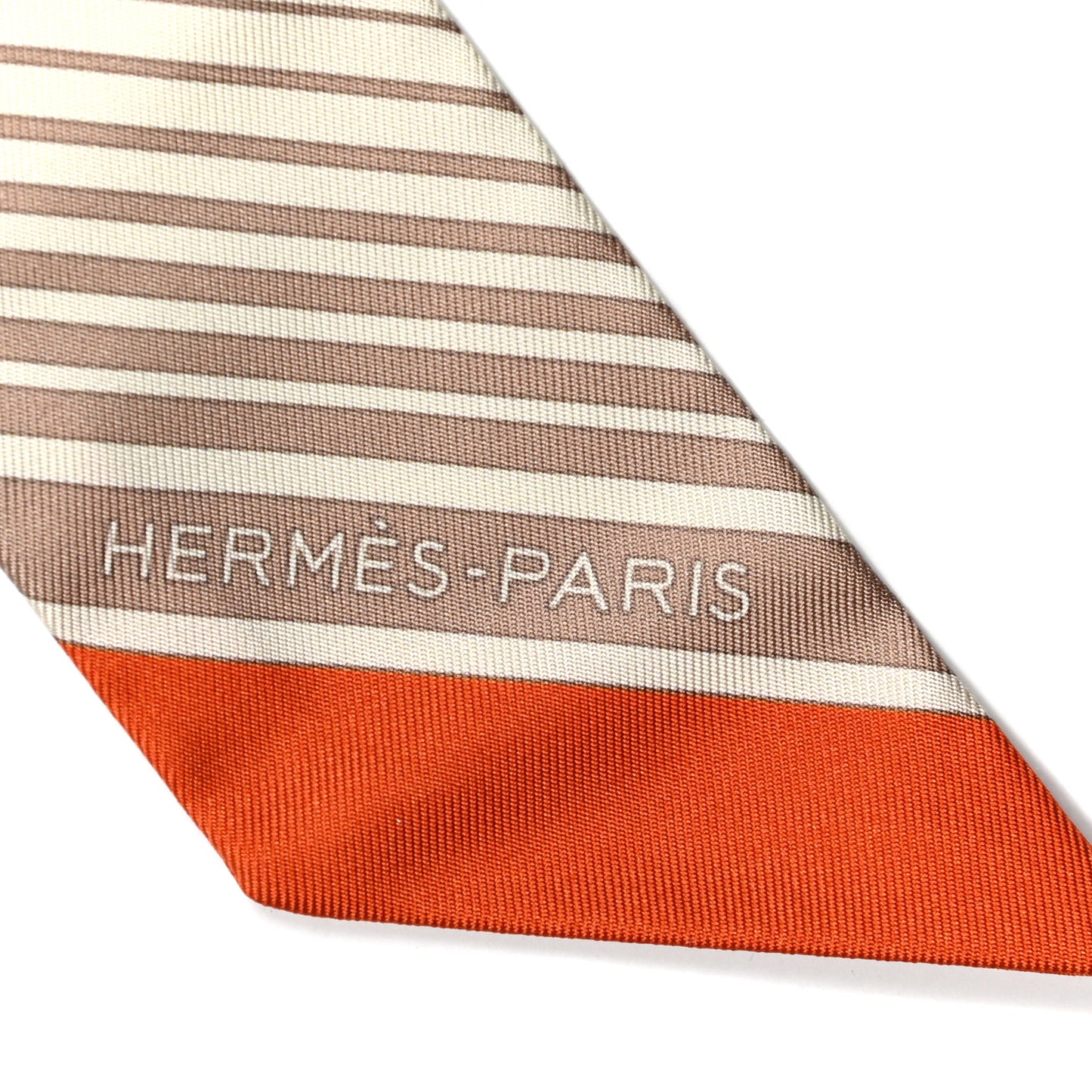 Silk Ex-Libris Twilly Creme Orange Beige