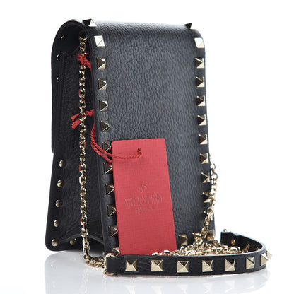 Valentino Garavani Pebbled Calfskin Rockstud Crossbody Black 3 of 7