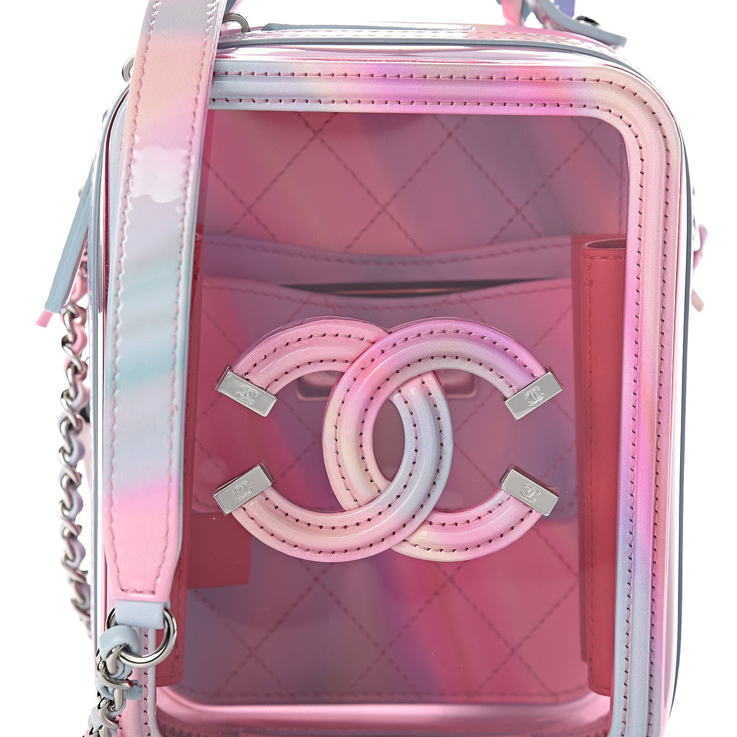 Chanel Plexiglass Vertical Vanity Bag Pink 10 of 11