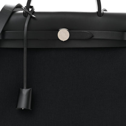Hermes Military Toile Vache Hunter Herbag Zip PM 31 Black 9 of 12