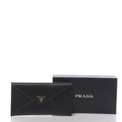 Prada Vitello Move Envelope Wallet Black 7 of 7