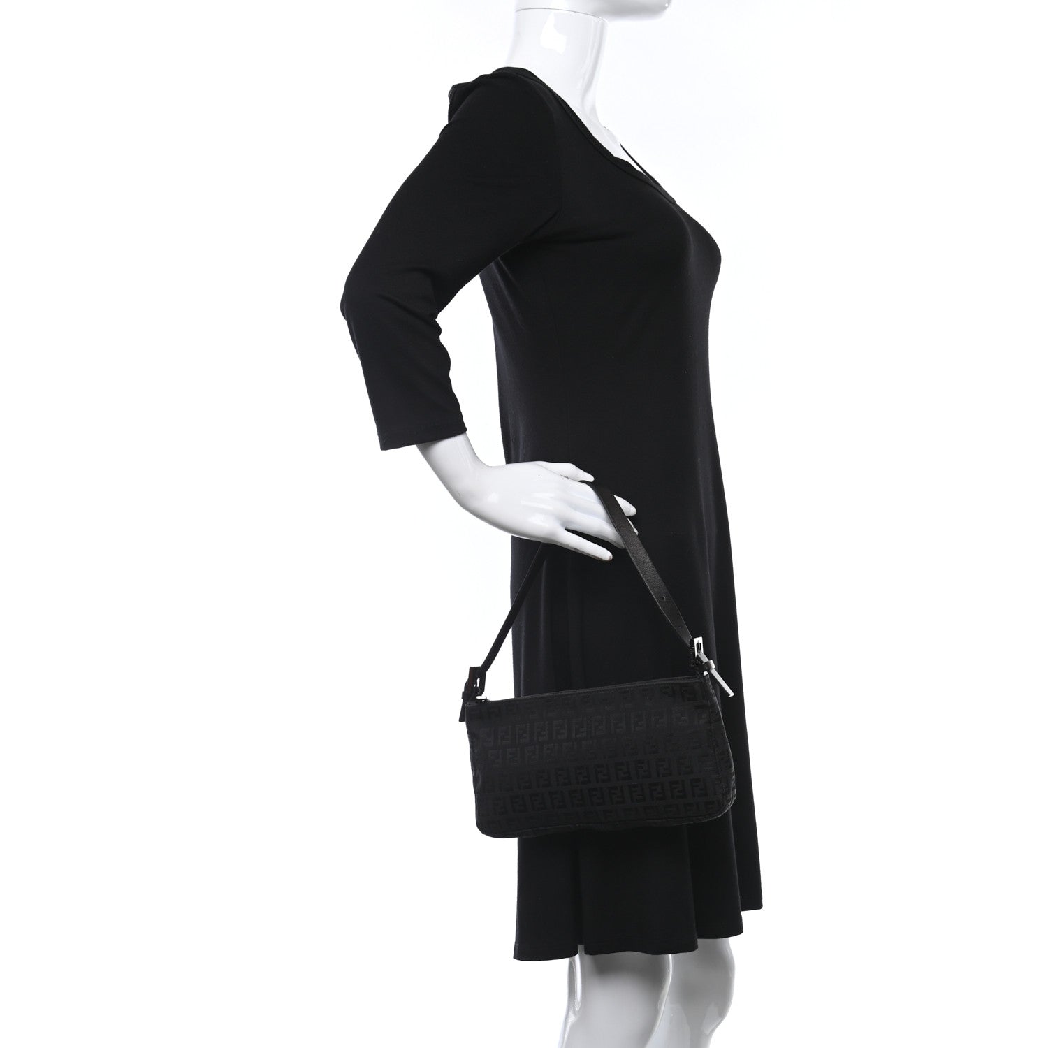 Fendi Zucchino Vitello Pochette Black 3 of 8