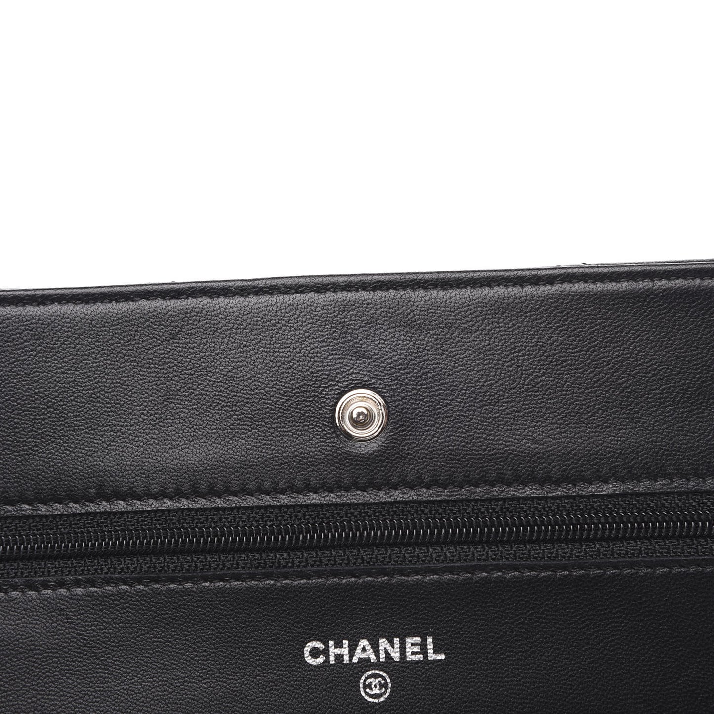 Lambskin Quilted Wallet On Chain WOC Black