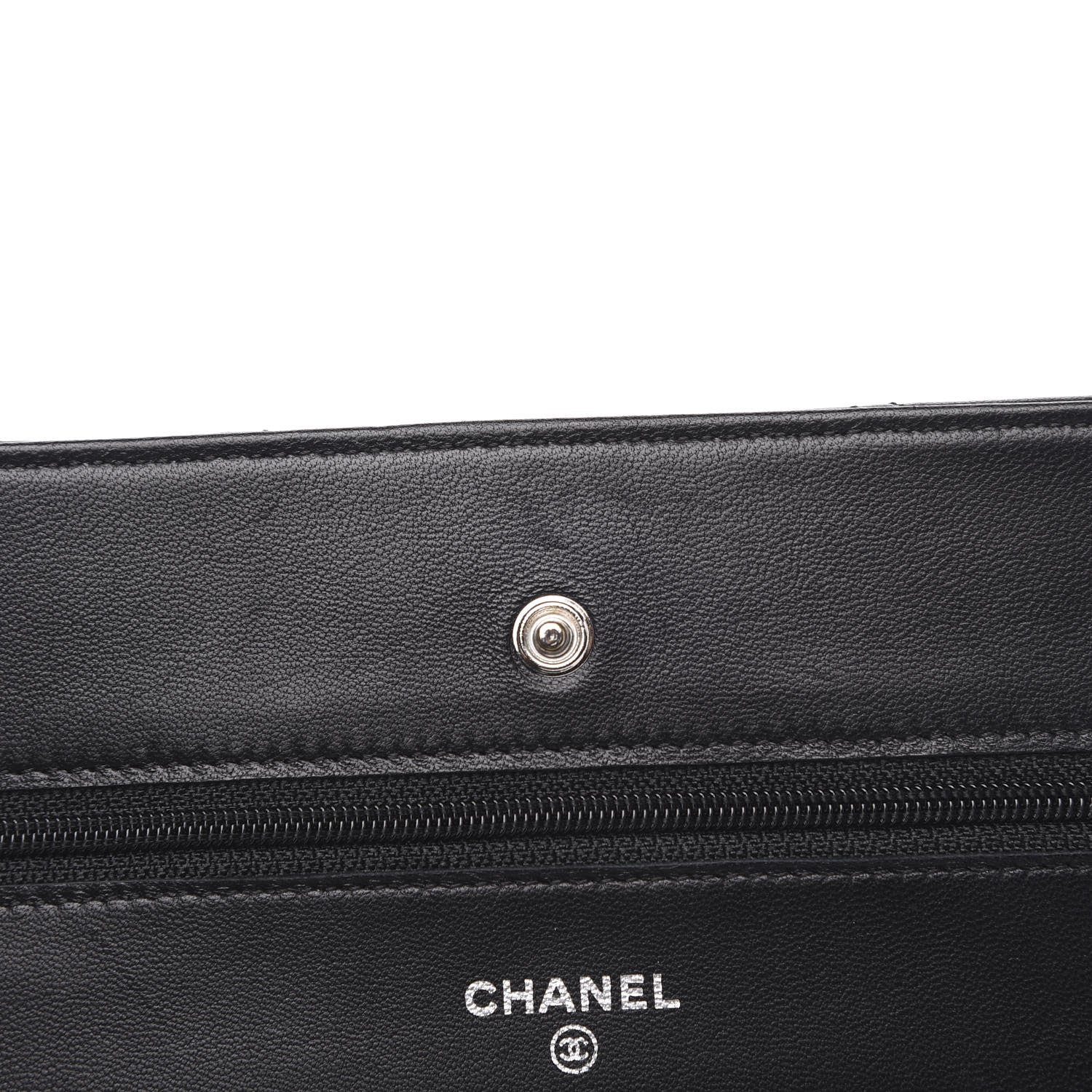 Chanel Lambskin Quilted Wallet On Chain WOC Black 7 of 14