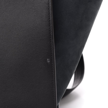 Celine Nubuck Crocodile Embossed Small Trapeze Navy 7 of 11