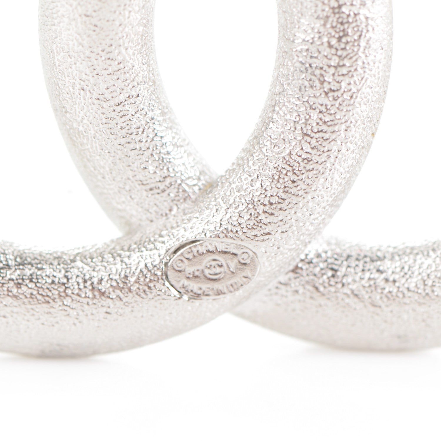 Chanel Baguette Crystal CC Brooch Silver 4 of 4