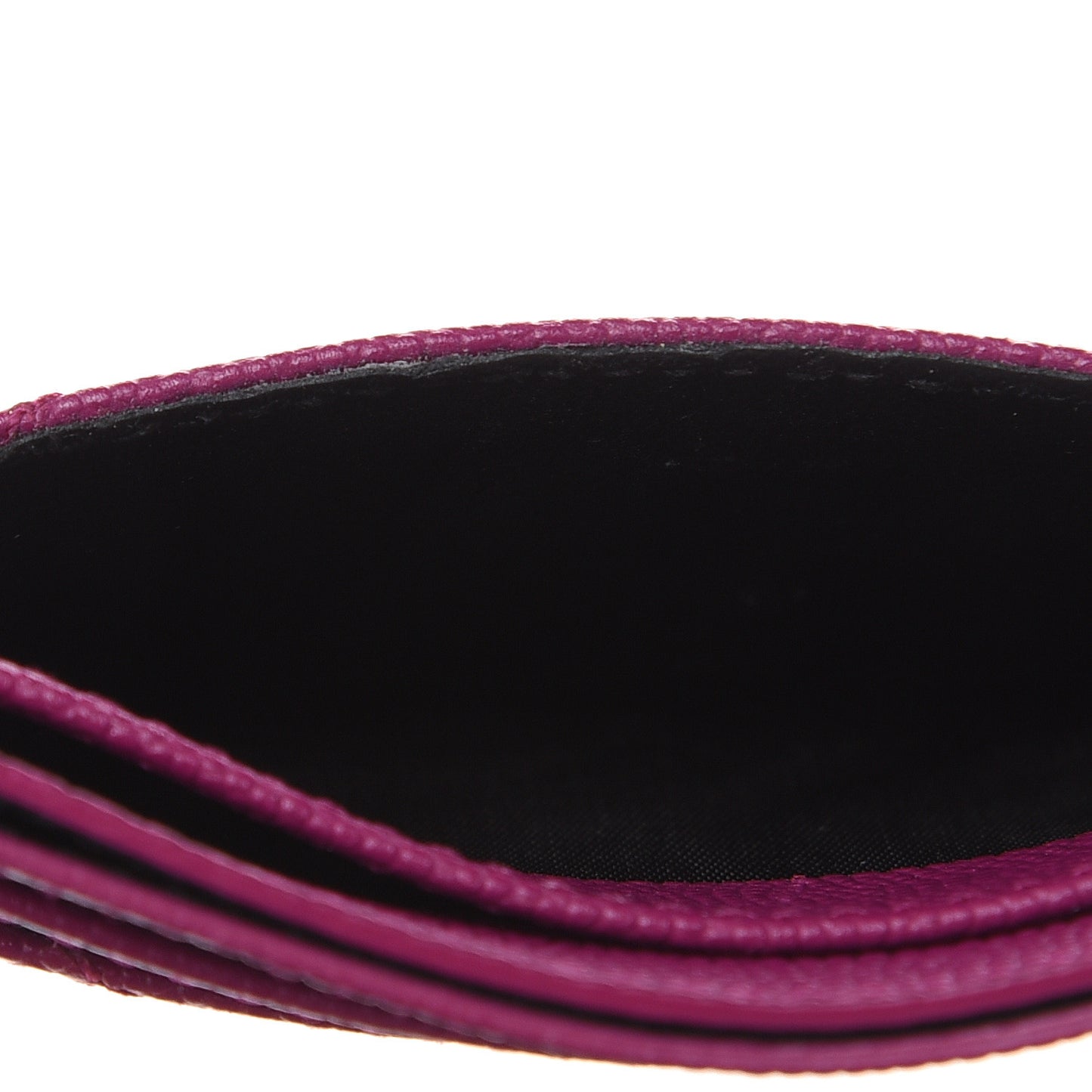 Grain De Poudre Matelasse Chevron Monogram Credit Card Case Dark Grape