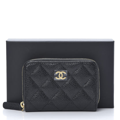 Chanel Caviar Quilted Zip Coin Purse Black 8 of 8