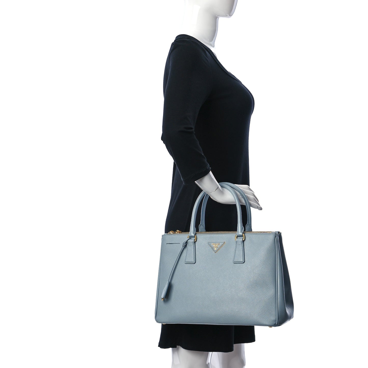 Saffiano Medium Galleria Double Zip Tote Lago