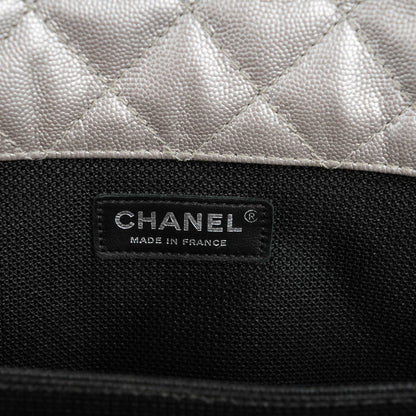 Chanel Calfskin XXL Travel Flap Bag Silver 6 of 7