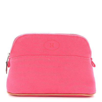 Hermes Cotton Canvas Bolide Travel Cosmetic Pouch Hibiscus 1 of 7