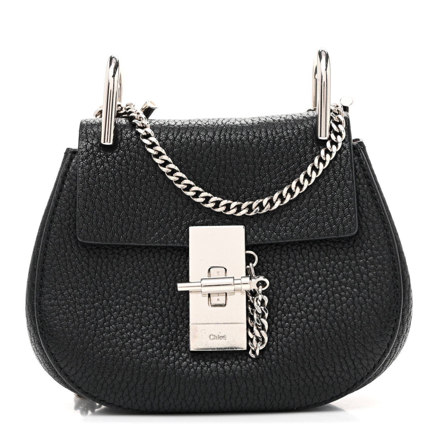 Chloe Grained Lambskin Mini Drew Shoulder Bag Black 1 of 10