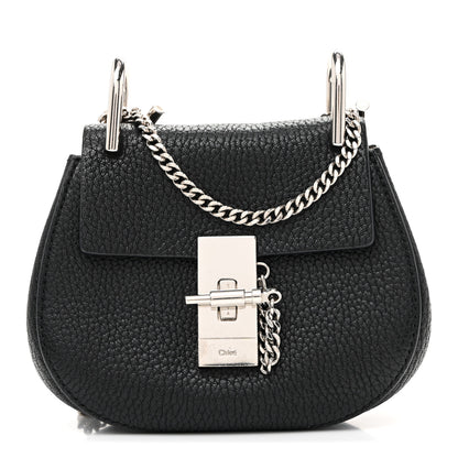 Chloe Grained Lambskin Mini Drew Shoulder Bag Black 1 of 10