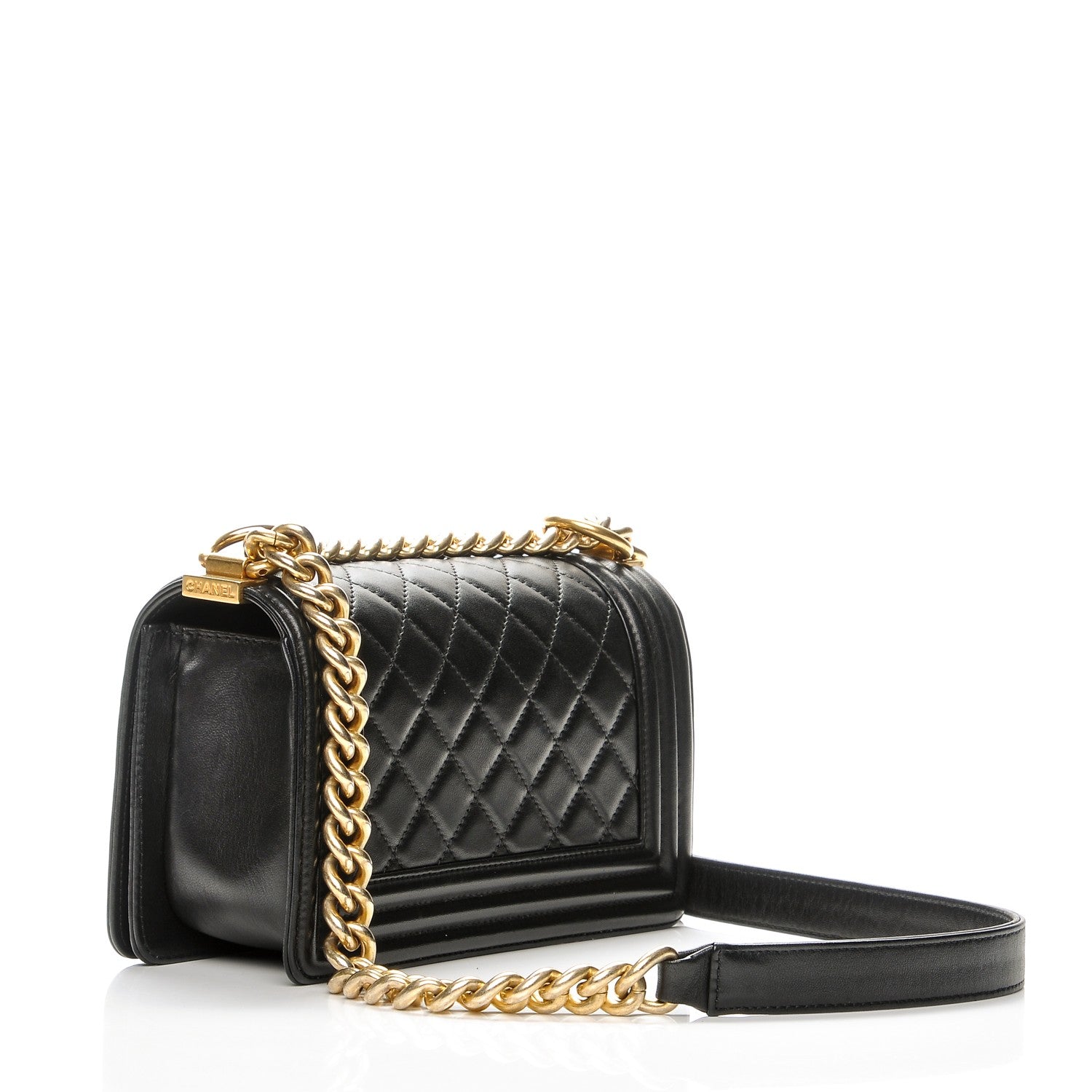 Chanel Lambskin Quilted Small Boy Flap Black 3 of 7