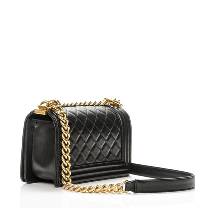 Chanel Lambskin Quilted Small Boy Flap Black 3 of 7