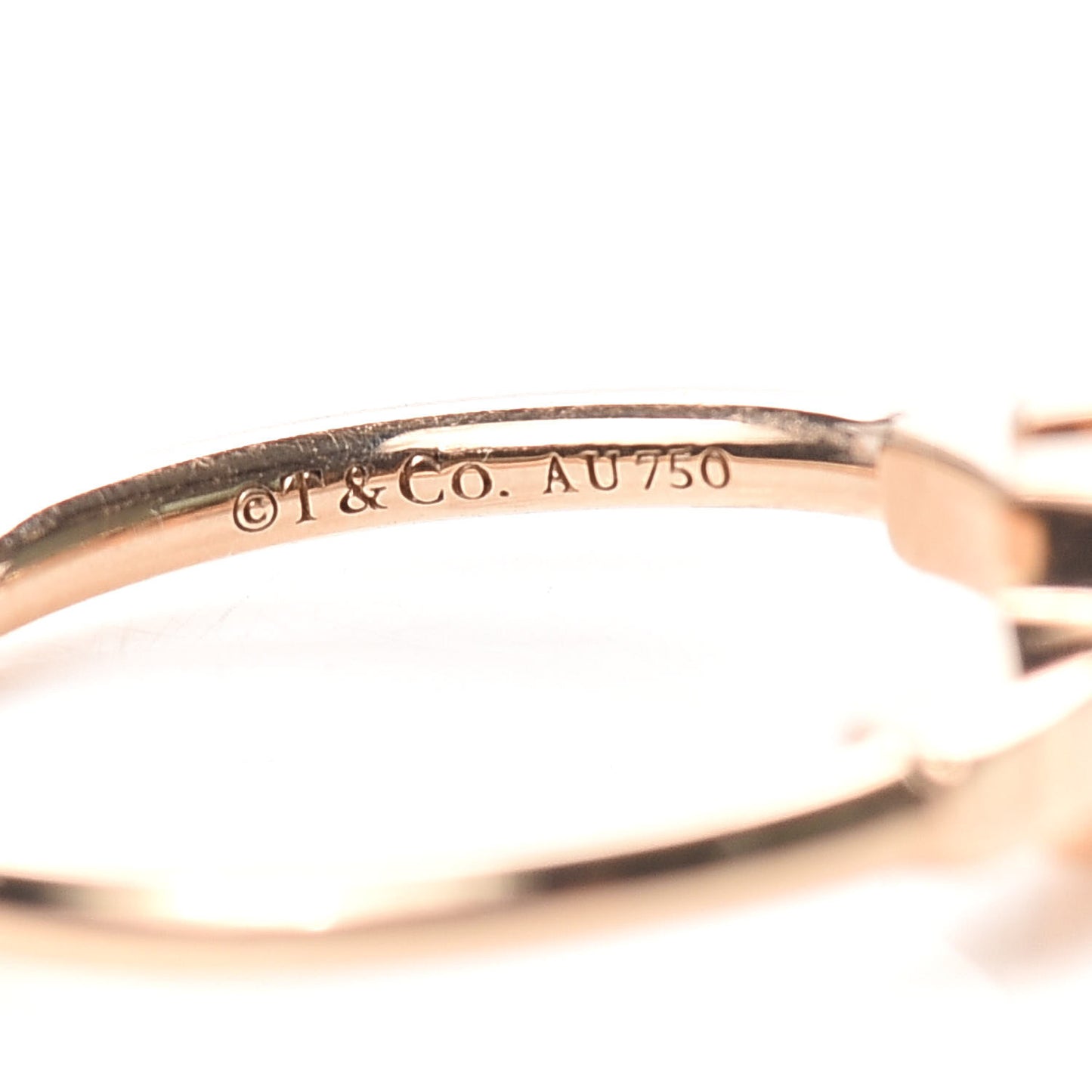 18K Rose Gold T Wire Ring 51 5.75