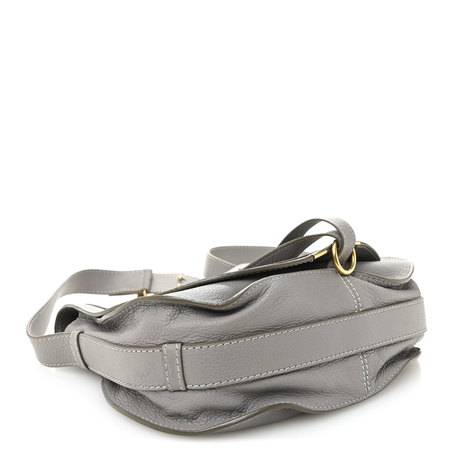 Chloe Calfskin Medium Marcie Round Crossbody Bag Cashmere Grey 4 of 15