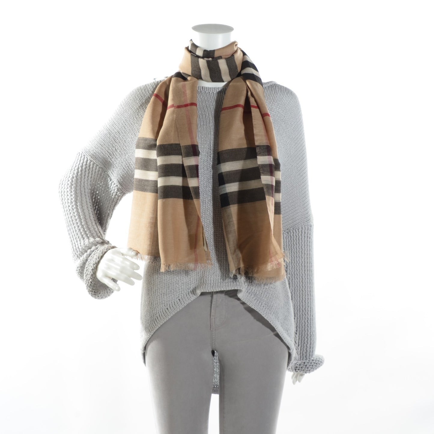 Wool Silk House Check Scarf