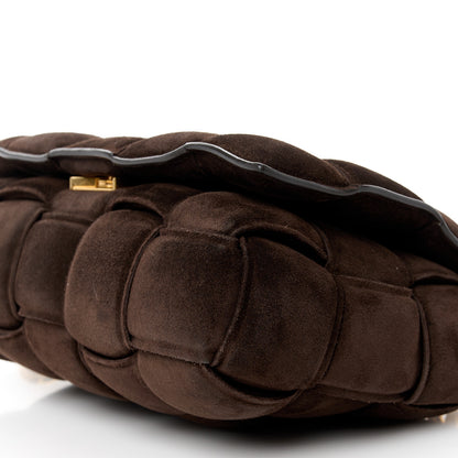 Bottega Veneta Suede Maxi Intrecciato Padded Chain Cassette Crossbody Bag Fondant 12 of 12