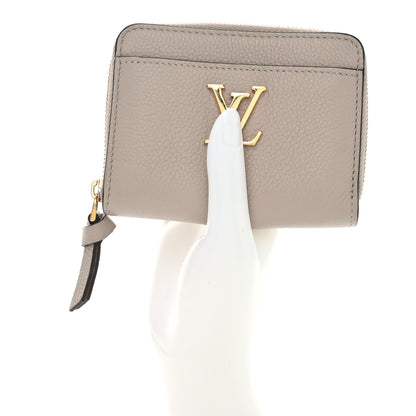Louis Vuitton Calfskin Lockme Zippy Coin Purse Greige 2 of 6