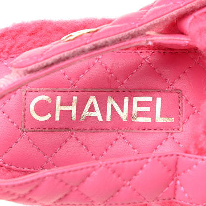 Chanel Cord Lambskin Quilted Logo Sandals 40 Pink 11 of 12