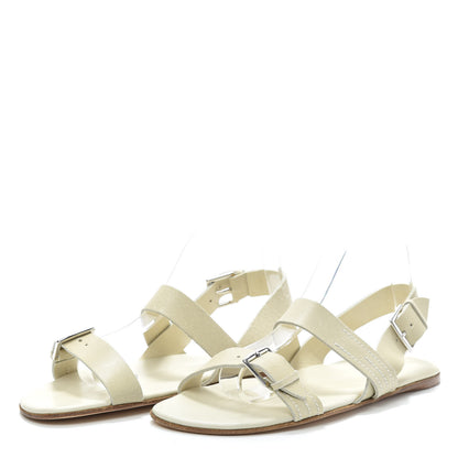 Hermes Suede Mens Sandals 43 White 3 of 6