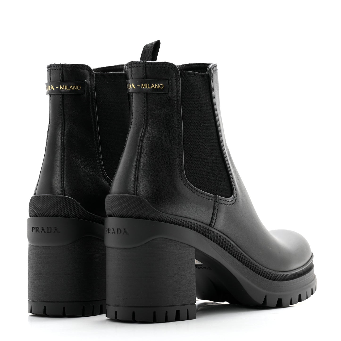 Vitello Montana Lug Sole Chelsea 55mm Boots 36.5 Black