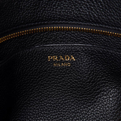 Prada Grained Calfskin Monochrome Top Handle Tote Black 6 of 10
