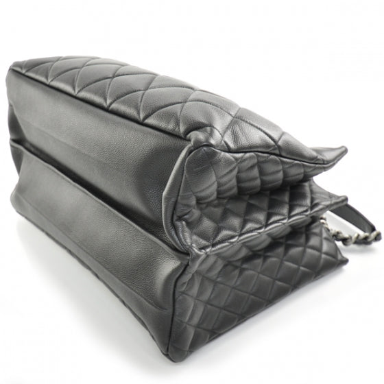 Caviar Quilted Coco Casual Tote Black