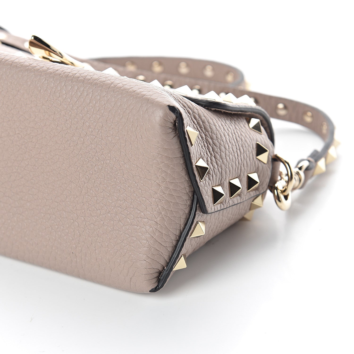 Valentino Garavani Pebbled Calfskin Mini Rockstud Crossbody Bag Poudre 8 of 8