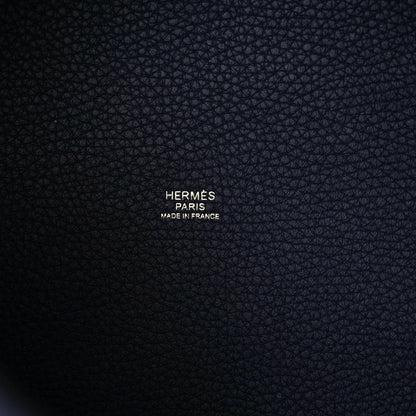 Hermes Taurillon Clemence Swift Eclat Picotin Lock 22 MM Bleu Nuit Bleu Electrique 11 of 11