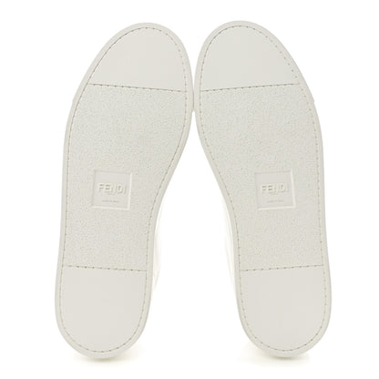 Fendi Vitello Karligraphy Embossed Womens Low Top Sneakers 36.5 White 6 of 10